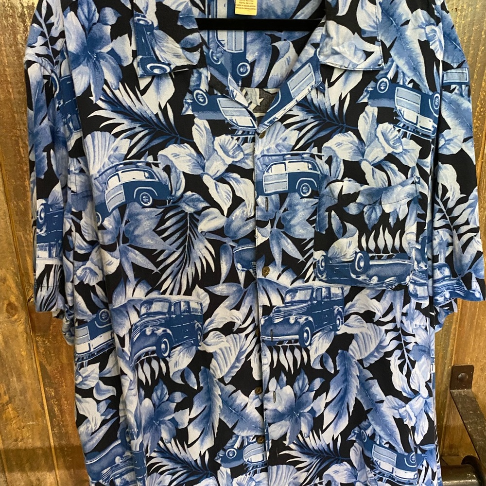 Panama Jack Hawaiian Shirt woody surfboard XXL p3